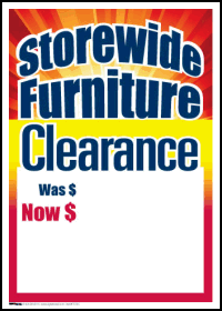 Furniture Sales Tags