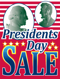 sign closed for presidents day