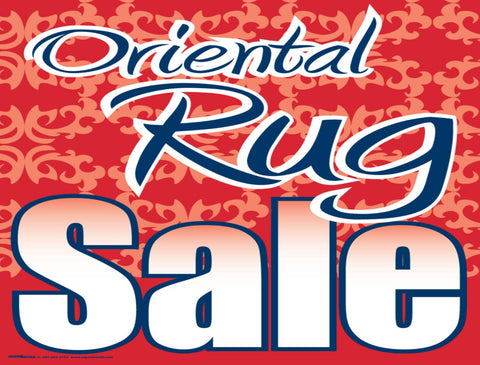 Coroplast Yard Sign: Oriental Rug Sale (No Stakes Included)