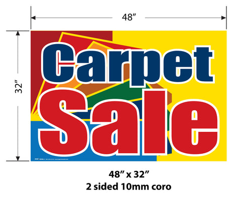 Giant XL Double-Sided Yard Sign: Carpet Sale (No Stakes Included)