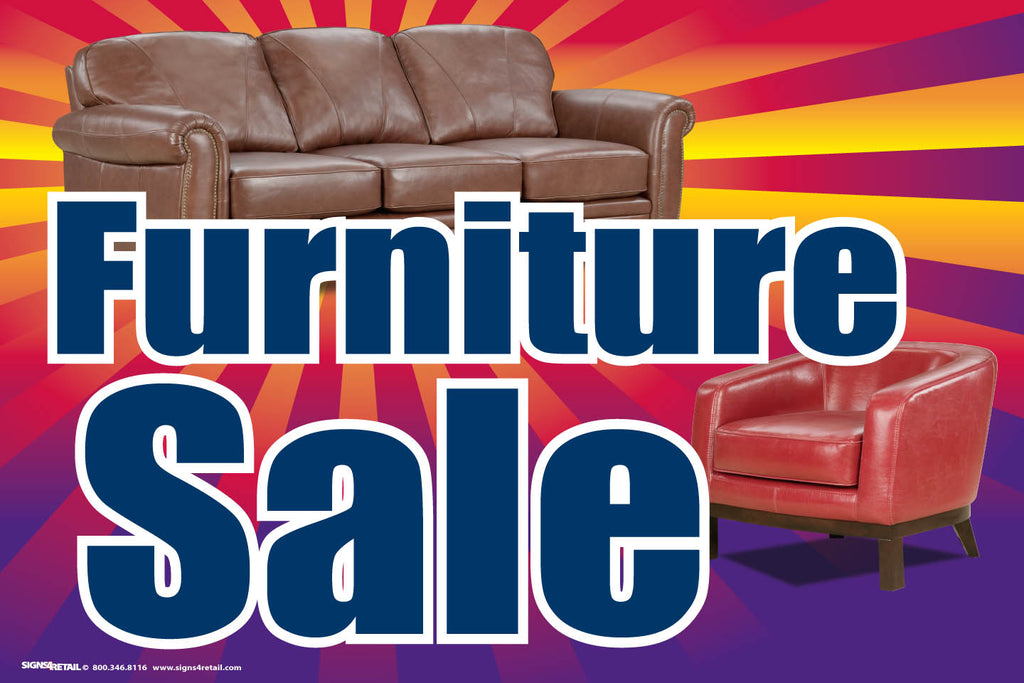 Giant XL Double-Sided Yard Sign: Furniture Sale (No Stakes Included)