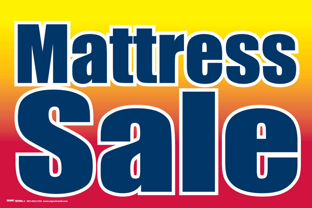 Giant XL Double-Sided Yard Sign: Mattress Sale (No Stakes Included)