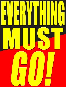 Vinyl Window Sign: Everything Must Go 2