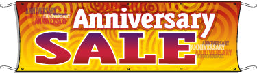 Giant Outdoor Banner: Anniversary Sale (Swirls)