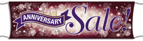 Giant Outdoor Banner: Anniversary Sale (Fancy)