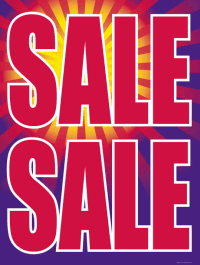 Vinyl Window Sign: Sale Sale – Inform Promotions